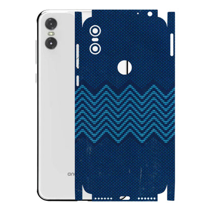 Motorola Phone Skins (All Models) - Blue Sober Waves - 3D Embossed Finish (L-306) Motorola Moto One