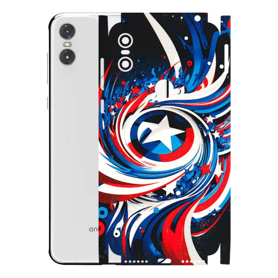 Motorola Phone Skins (All Models) - Captain America Logo - 3D Embossed Finish (L-307) Motorola Moto One