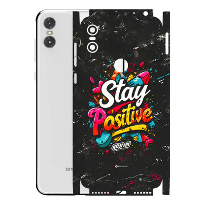 Motorola Phone Skins (All Models) - Stay Positive Black - 3D Embossed Finish (L-31) Motorola Moto One
