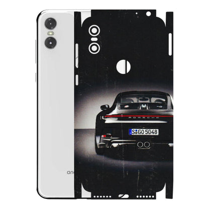 Motorola Phone Skins (All Models) - New Black Porsche GT3 - 3D Embossed Finish (L-327) Motorola Moto One