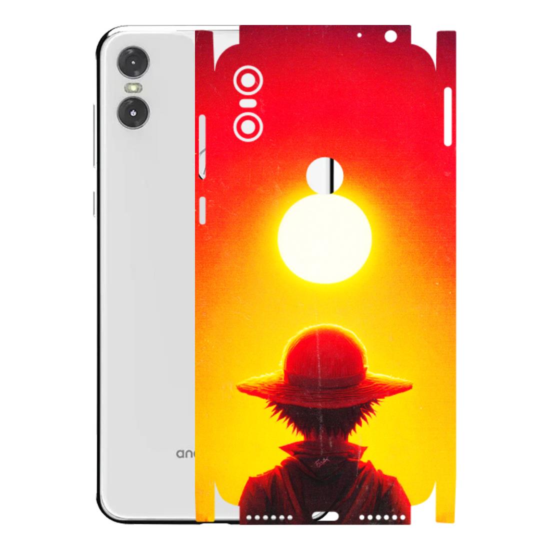 Motorola Phone Skins (All Models) - Cool Sunset With Monkey D.Luffy Anime - 3D Embossed Finish (L-329) Motorola Moto One