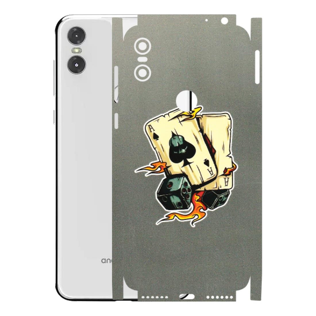 Motorola Phone Skins (All Models) - Grey Cards Of Ace - 3D Embossed Finish (L-77) Motorola Moto One
