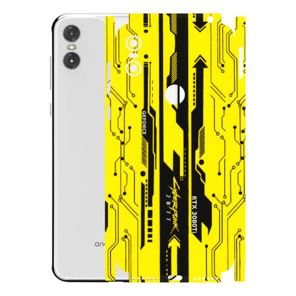 Motorola Phone Skins (All Models) - Yellow Cyberpunk - 3D Embossed Finish (L-93) Motorola Moto One