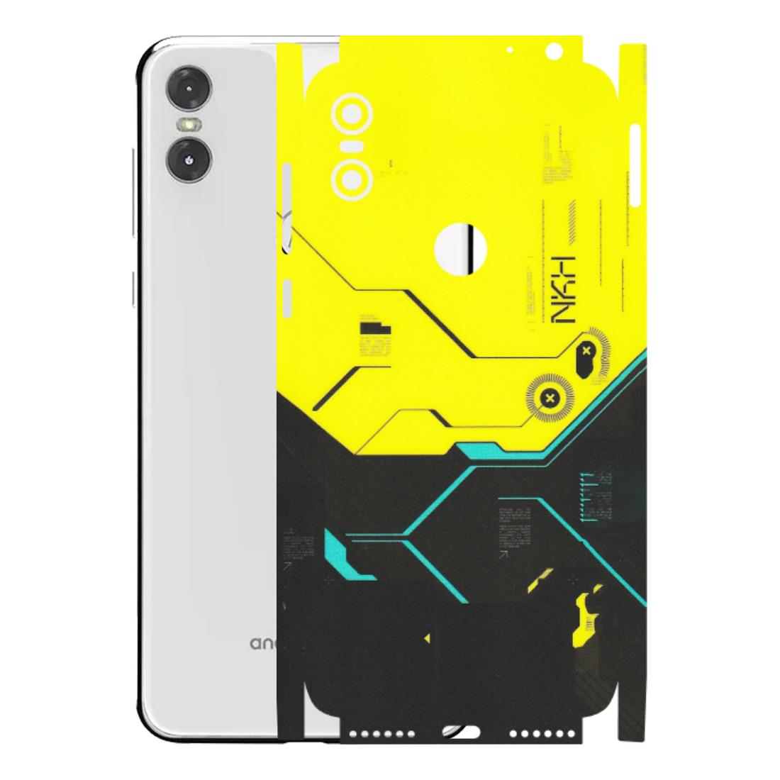 Motorola Phone Skins (All Models) - Black Yellow Technica - Matte Finish (M-53) Motorola Moto One