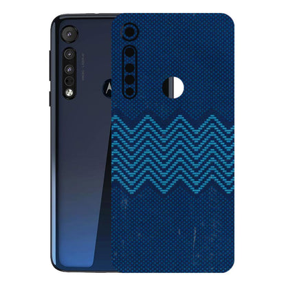 Motorola Phone Skins (All Models) - Blue Sober Waves - 3D Embossed Finish (L-306) Motorola Moto One Macro