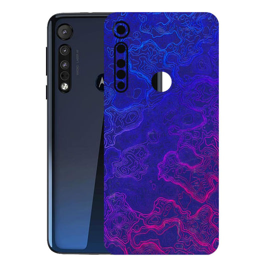Motorola Phone Skins (All Models) - Purple Ripples Swirl - 3D Embossed Finish (L-314) Motorola Moto One Macro