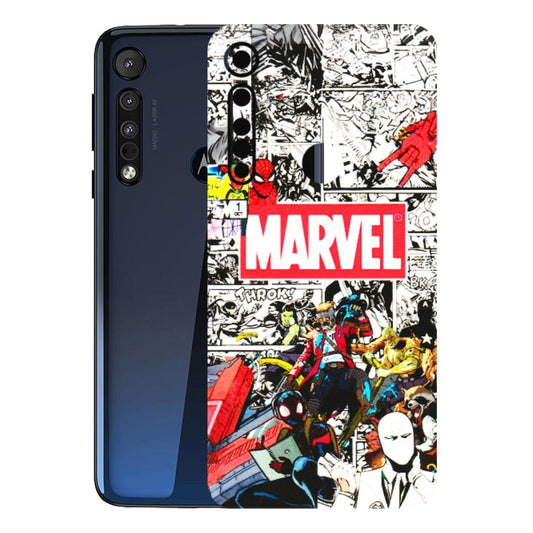 Motorola Phone Skins (All Models) - Marvel Colorful Comic - 3D Embossed Finish (L-64) Motorola Moto One Macro