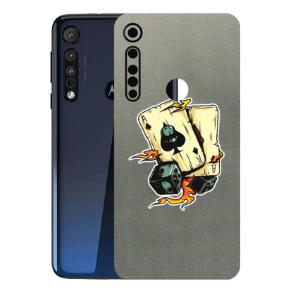 Motorola Phone Skins (All Models) - Grey Cards Of Ace - 3D Embossed Finish (L-77) Motorola Moto One Macro