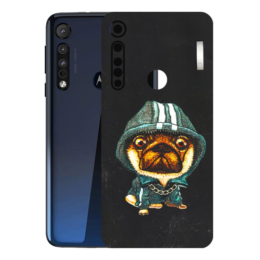 Motorola Phone Skins (All Models) - Puppy N Hoodie - 3D Embossed Finish (L-90) Motorola Moto One Macro
