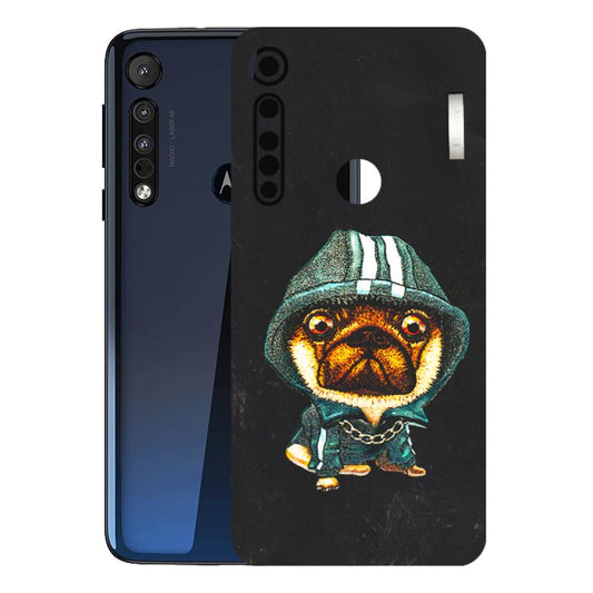 Motorola Phone Skins (All Models) - Puppy N Hoodie - 3D Embossed Finish (L-90) Motorola Moto One Macro