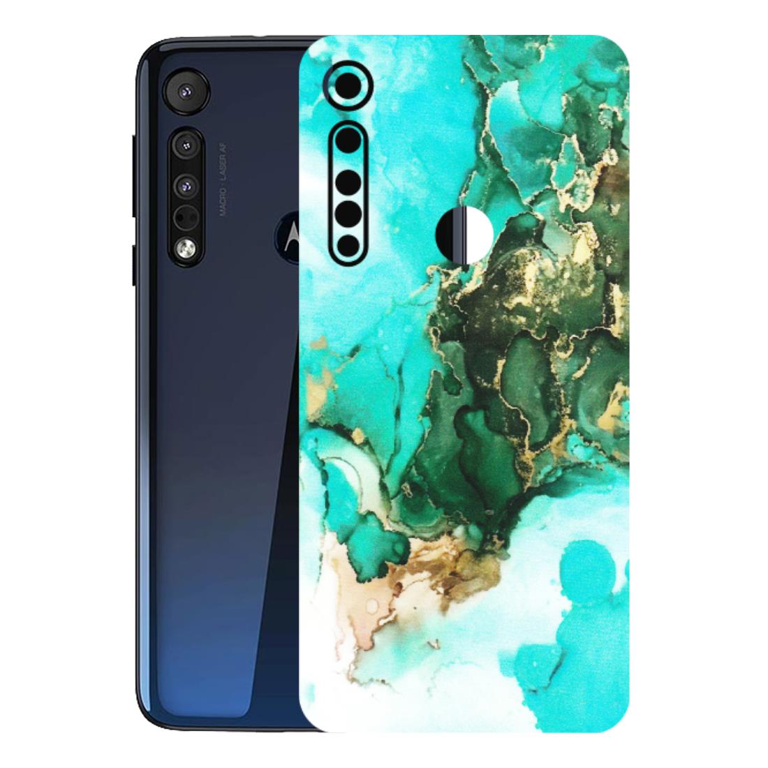 Motorola Phone Skins (All Models) - The Blue Gold Marble - Matte Finish (M-124) Motorola Moto One Macro