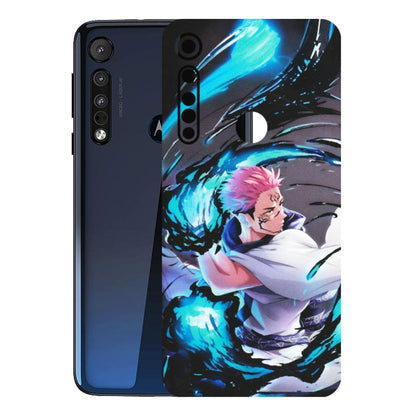 Motorola Phone Skins (All Models) - New Jujutsu Kaisen Grey Blue Anime - Matte Finish (M-127) Motorola Moto One Macro
