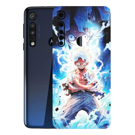 Motorola Phone Skins (All Models) - Blue Thunder Luffy Anime - Matte Finish (M-132) Motorola Moto One Macro