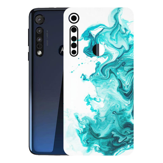 Motorola Phone Skins (All Models) - Sky Blue Abstract Colour - Matte Finish (M-146) Motorola Moto One Macro