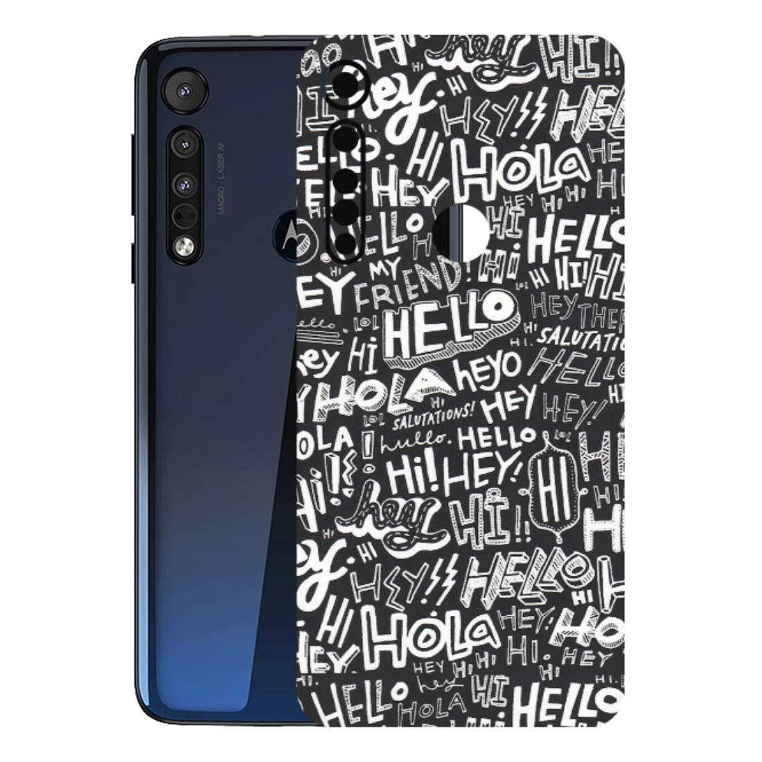 Motorola Phone Skins (All Models) - Hi Hello Doodles - Matte Finish (M-25) Motorola Moto One Macro