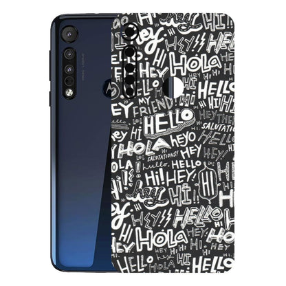 Motorola Phone Skins (All Models) - Hi Hello Doodles - Matte Finish (M-25) Motorola Moto One Macro