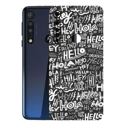 Motorola Phone Skins (All Models) - Hi Hello Doodles - Matte Finish (M-25) Motorola Moto One Macro