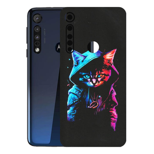 Motorola Phone Skins (All Models) - Cyberpunk Cat - Matte Finish (M-45) Motorola Moto One Macro