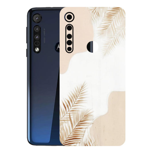 Motorola Phone Skins (All Models) - Gold Petals Abstract - Transparent Finish (T-08) Motorola Moto One Macro