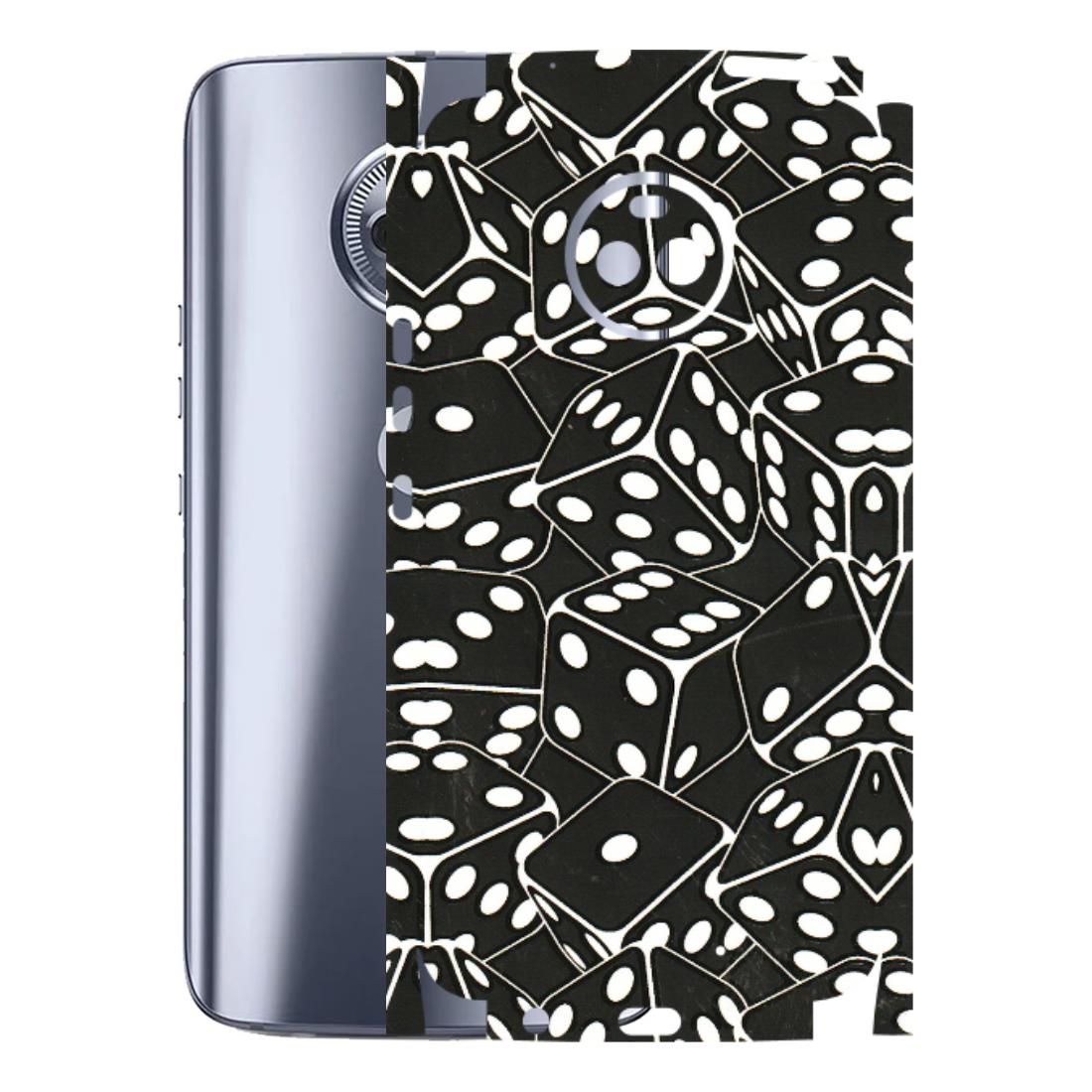 Motorola Phone Skins (All Models) - Big Black Dices - 3D Embossed Finish (L-106) Motorola Moto X4