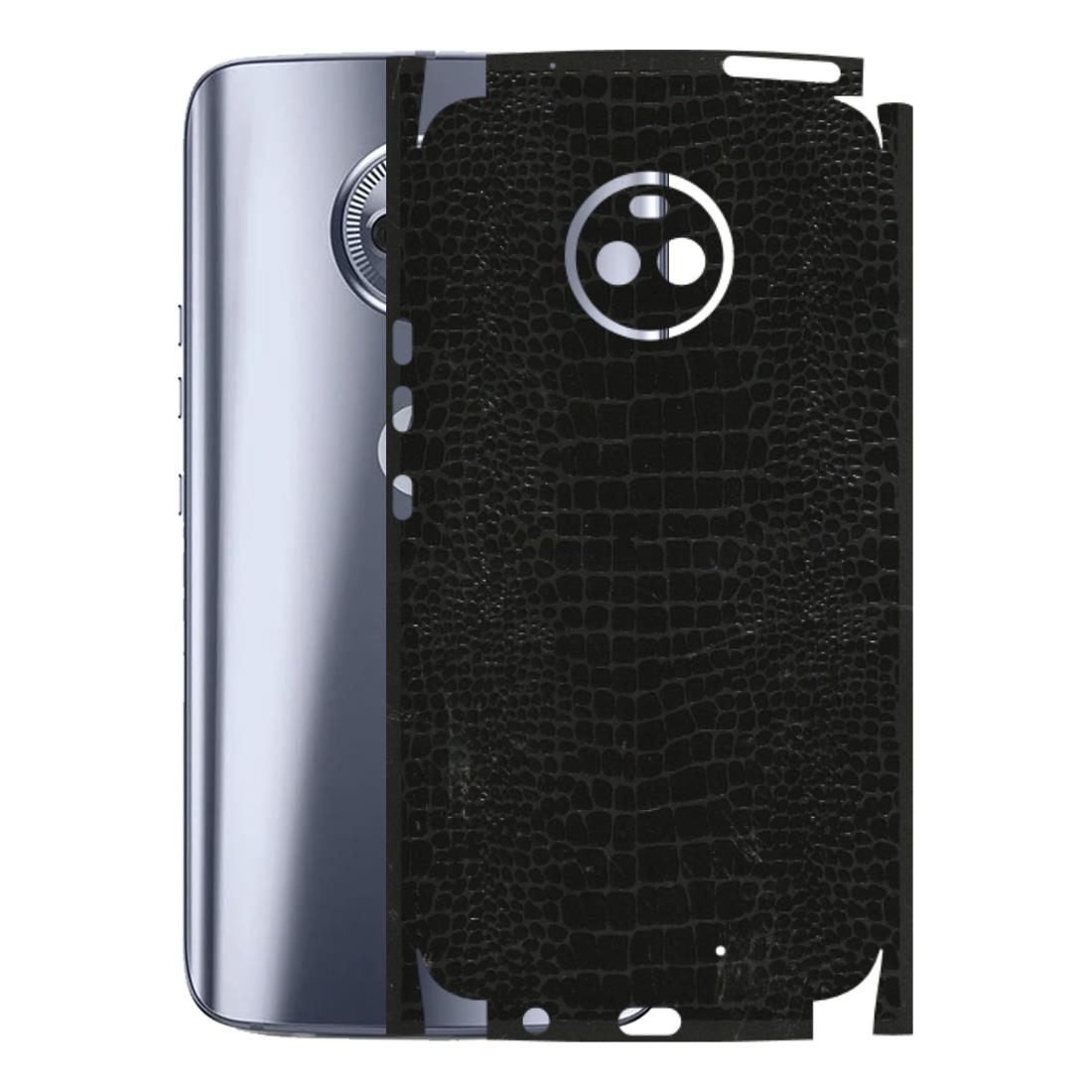 Motorola Phone Skins (All Models) - Snake Leather Black - 3D Embossed Finish (L-107) Motorola Moto X4