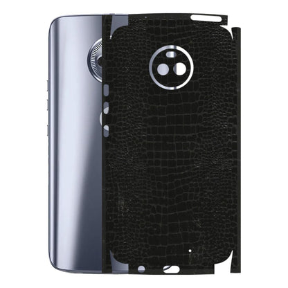 Motorola Phone Skins (All Models) - Snake Leather Black - 3D Embossed Finish (L-107) Motorola Moto X4