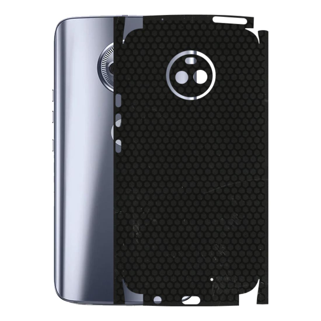 Motorola Phone Skins (All Models) - Black honeycomb - 3D Embossed Finish (L-114) Motorola Moto X4