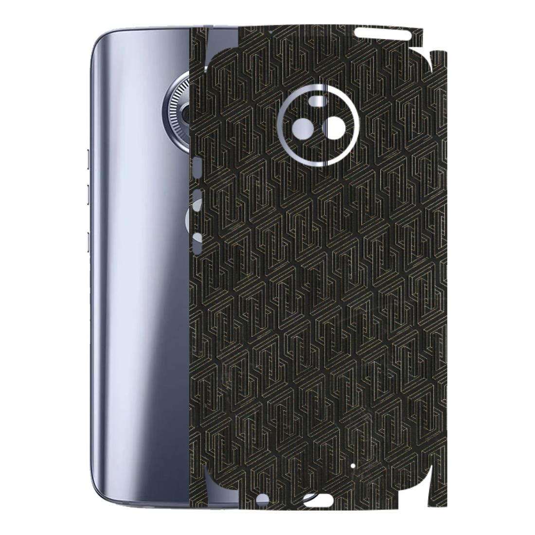 Motorola Phone Skins (All Models) - Black Abstract Pattern - 3D Embossed Finish (L-117) Motorola Moto X4