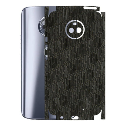 Motorola Phone Skins (All Models) - Black Abstract Pattern - 3D Embossed Finish (L-117) Motorola Moto X4