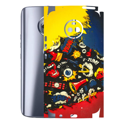 Motorola Phone Skins (All Models) - Pacific Doodle Art - 3D Embossed Finish (L-120) Motorola Moto X4