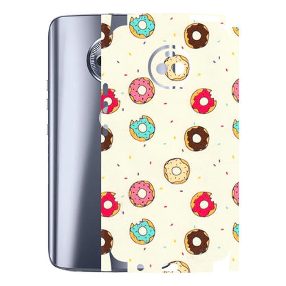 Motorola Phone Skins (All Models) - Mini Donuts Doodle Art - 3D Embossed Finish (L-122) Motorola Moto X4