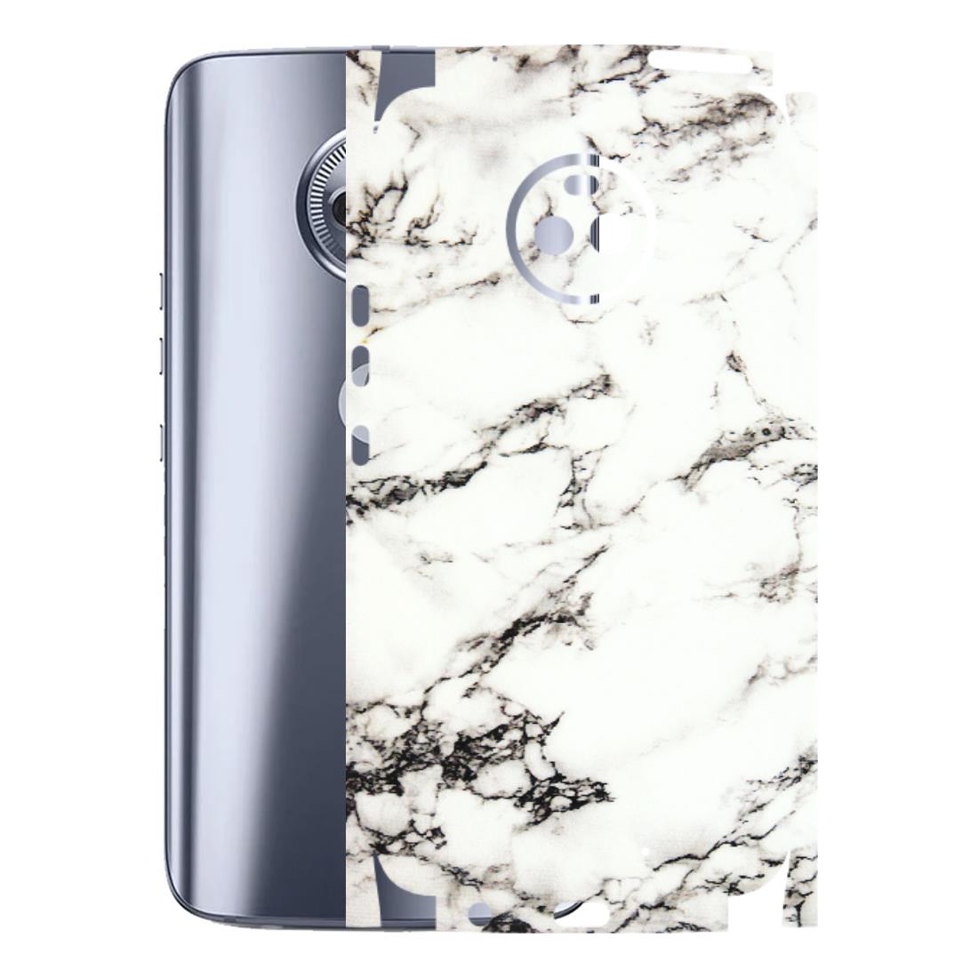 Motorola Phone Skins (All Models) - Black and White Marble Texture - 3D Embossed Finish (L-124) Motorola Moto X4