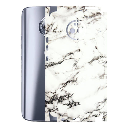 Motorola Phone Skins (All Models) - Black and White Marble Texture - 3D Embossed Finish (L-124) Motorola Moto X4
