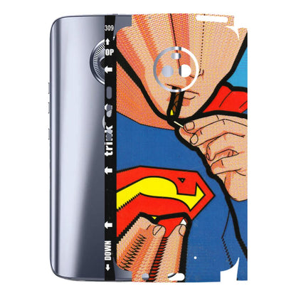 Motorola Phone Skins (All Models) - Superman Sutta - 3D Embossed Finish (L-130) Motorola Moto X4