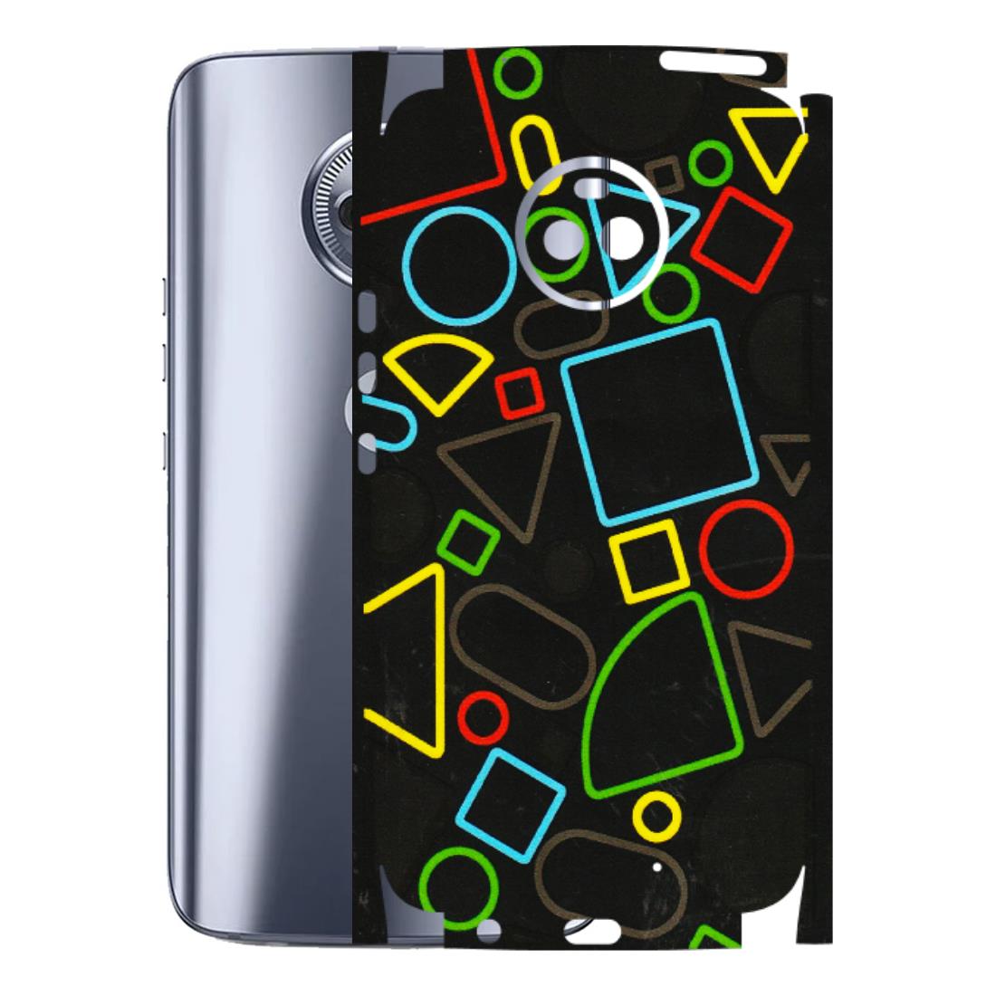 Motorola Phone Skins (All Models) - Black Shapes - 3D Embossed Finish (L-131) Motorola Moto X4