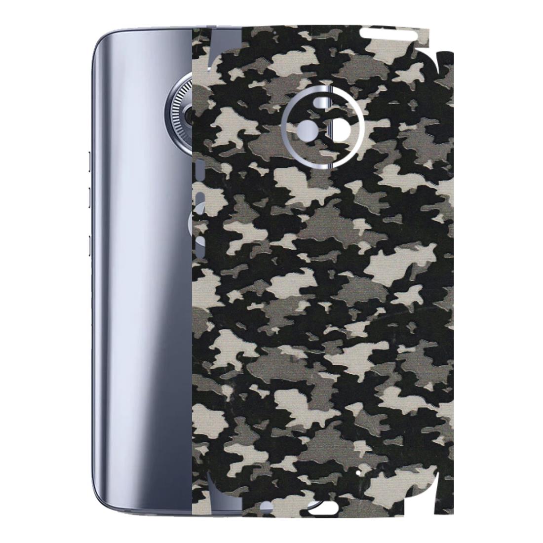 Motorola Phone Skins (All Models) - Black/Grey Camoflaunge - 3D Embossed Finish (L-142) Motorola Moto X4