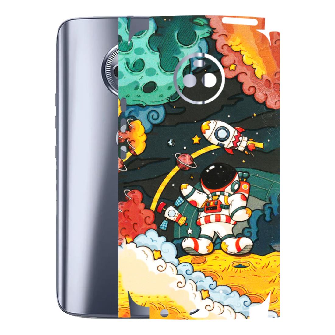 Motorola Phone Skins (All Models) - Astronauts & Spaceship - 3D Embossed Finish (L-145) Motorola Moto X4