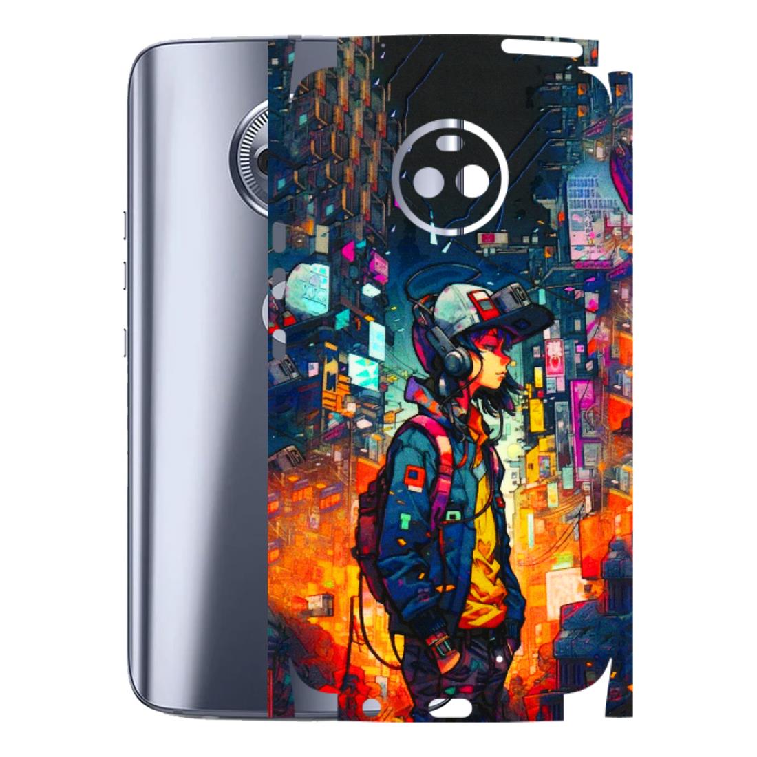 Motorola Phone Skins (All Models) - Street Anime Guy - 3D Embossed Finish (L-158) Motorola Moto X4