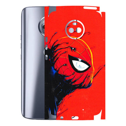 Motorola Phone Skins (All Models) - Spiderman Face Venom - 3D Embossed Finish (L-165) Motorola Moto X4