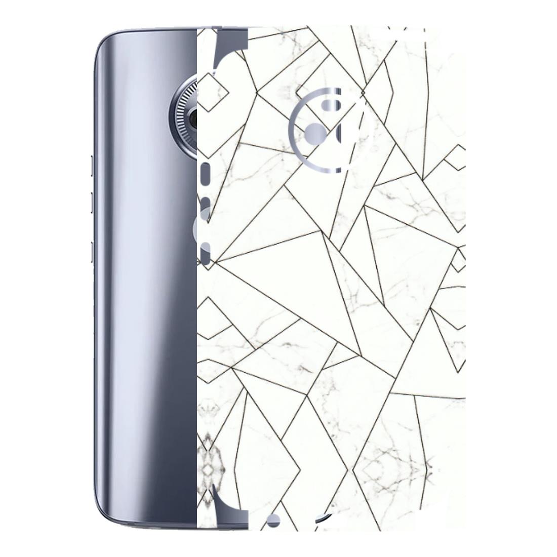 Motorola Phone Skins (All Models) - Luxury White Marble Effect - 3D Embossed Finish (L-168) Motorola Moto X4