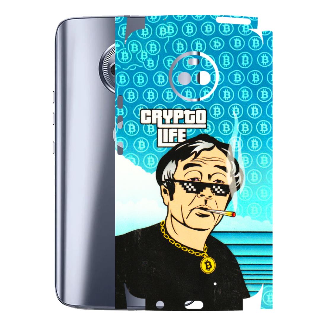 Motorola Phone Skins (All Models) - Crypto Thug Life - 3D Embossed Finish (L-179) Motorola Moto X4