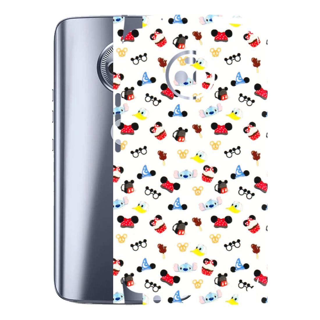 Motorola Phone Skins (All Models) - Minnie Mouse & Donald Doodles s - 3D Embossed Finish (L-194) Motorola Moto X4