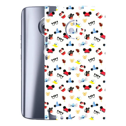 Motorola Phone Skins (All Models) - Minnie Mouse & Donald Doodles s - 3D Embossed Finish (L-194) Motorola Moto X4