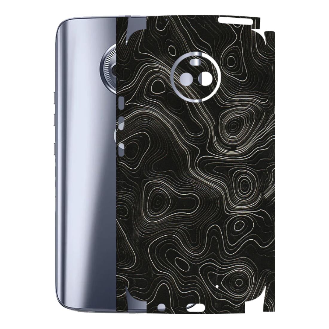 Motorola Phone Skins (All Models) - Black Swirl - 3D Embossed Finish (L-196) Motorola Moto X4
