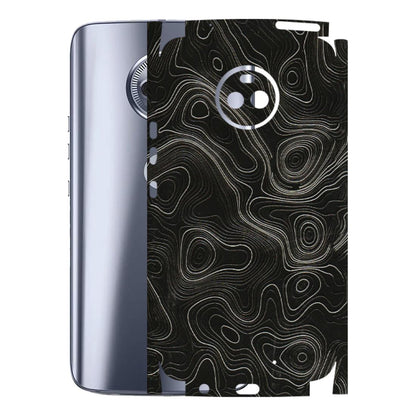 Motorola Phone Skins (All Models) - Black Swirl - 3D Embossed Finish (L-196) Motorola Moto X4