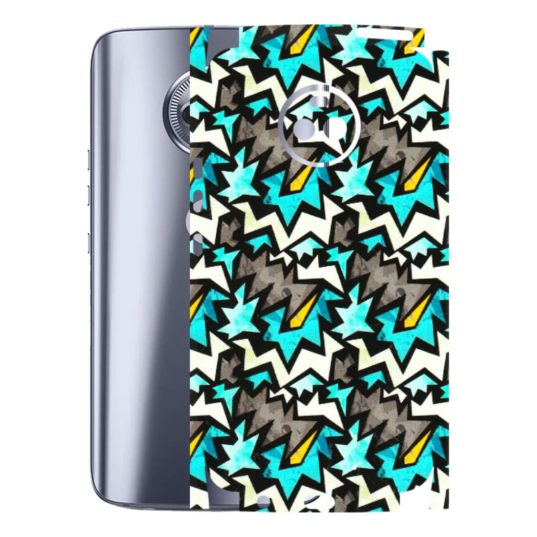 Motorola Phone Skins (All Models) - Funky Zig Zag - 3D Embossed Finish (L-223) Motorola Moto X4