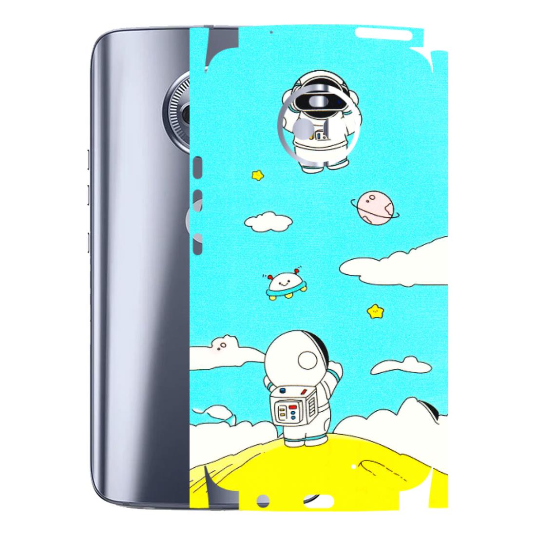 Motorola Phone Skins (All Models) - Blue Skies Astro Float - 3D Embossed Finish (L-230) Motorola Moto X4