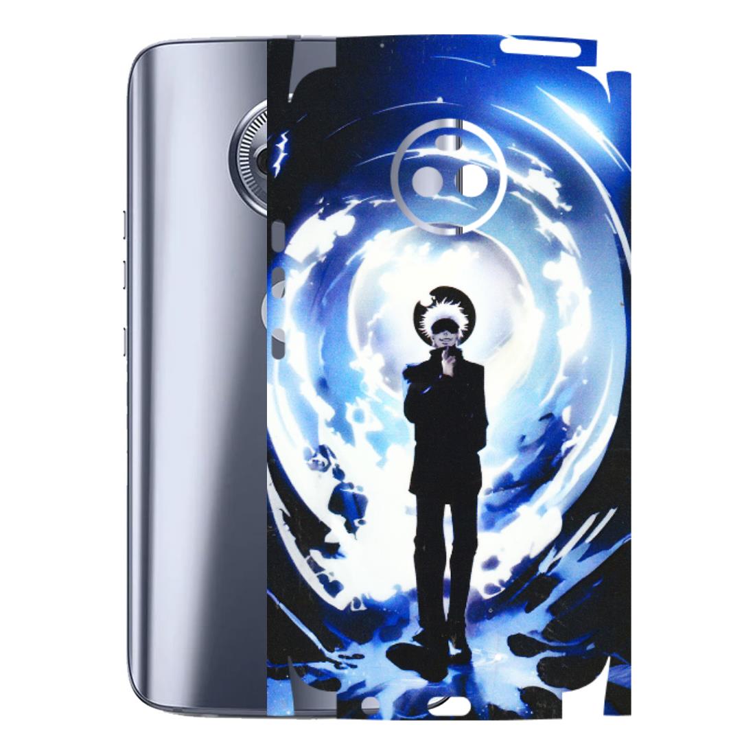 Motorola Phone Skins (All Models) - Satoru Gojo Dark Blue - 3D Embossed Finish (L-235) Motorola Moto X4