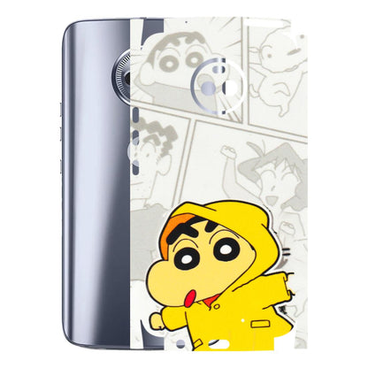 Motorola Phone Skins (All Models) - Yellow Shinchan Comic - 3D Embossed Finish (L-246) Motorola Moto X4