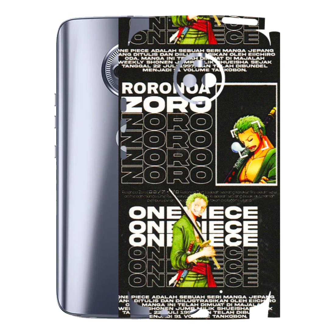 Motorola Phone Skins (All Models) - One Piece Zoro - 3D Embossed Finish (L-250) Motorola Moto X4